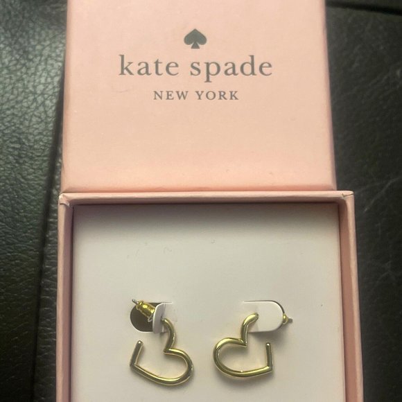 kate spade Jewelry - Kate Spade New York Heart Studs (NEW IN BOX)
